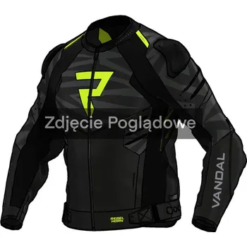 Moto bunda REBELHORN bunda VANDAL 2 black/grey/fluo yellow - 60