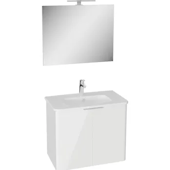 Šatní skříň Vitra Koupelnová sestava s umyvadlem Mia 78,5x65x46,5 cm bílá lesk MIASETPR80BB