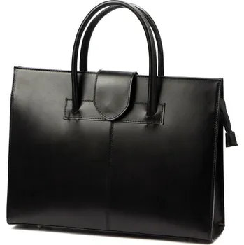 Dámská aktovka Kožená dámská business taška do ruky Camilla no. 778 černá na formát A4