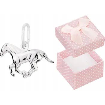 Přívěsek Kůň v Cvalu Stříbrný Přívěsek ve tvaru Koně Koníka Závěs Stříbro