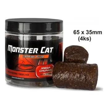 Monster Cat sumcové pelety 65x35mm 4ks Fresh Liver