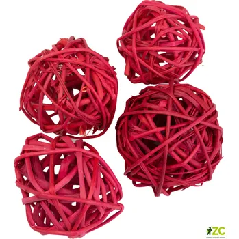 Dekorace - Lata Ball 4 cm - červený 50 ks