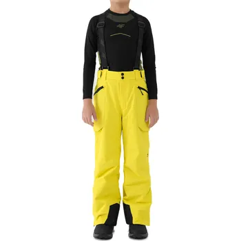 Snowboardové kalhoty Chlapecké lyžařské kalhoty 4F JUNIOR-TROUSERS FNK M0953-4FJWAW25TFTRM0953-71S-YELLOW Žlutá 164