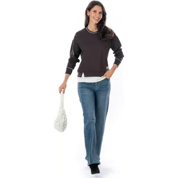 Dámská mikina Dámská mikina RENATA uni Tmavě hnědá