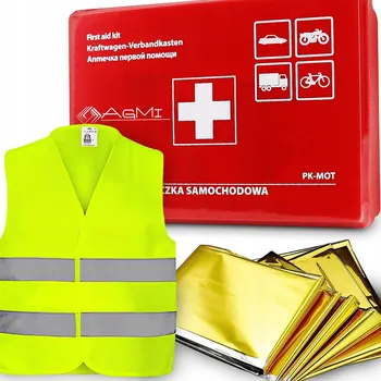 Lékárnička LÉKÁRNIČKA PRVNÍ POMOCI AUTOMOBILOVÁ DEKA FÓLIE NRC REFLEXNÍ VESTA