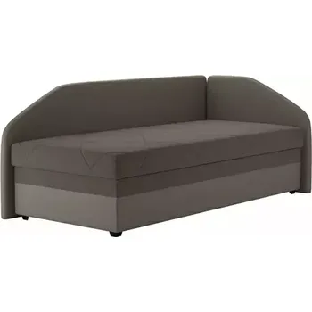 Postel Jednolůžková postel 90 cm Blanář Turi , látka šedá + Kirsten (více barevných provedení), s roštem a matrací Alena, P/L