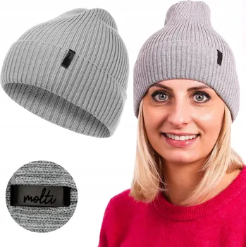 Čepice Molti zimní čepice beanie šedá, velikost 55-60