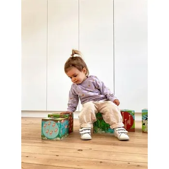 Dřevěná hračka Scratch Jumbo Edukační Pyramida Zvířata světa