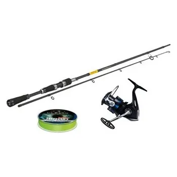 Set SPORTEX Black Pearl GT-3 2,1m/20g+SHIMANO Nexave+šňůra
