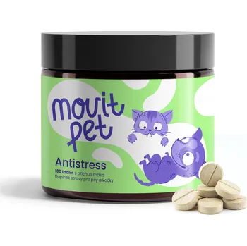 MOVit Energy MOVit PET Antistress, 100 tablet s příchutí masa pro podporu klidného chování psů a koček