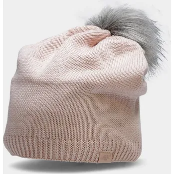 Čepice 4F zimní čepice beanie růžová, univerzální velikost