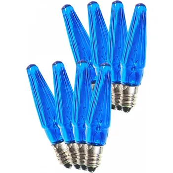 Žárovka Žárovky pro řetěz ASTERIA 14V/0,1A E-10 8ks svíčky modré (1ks)