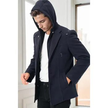 Pánská casual bunda K9532 DEWBERRY MEN'S COAT-NAVY BLUE dewberry modrá 3460867