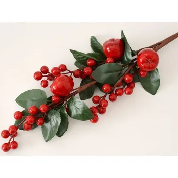 umělá květina Umělé květiny - Větev s červenými plody a jablky