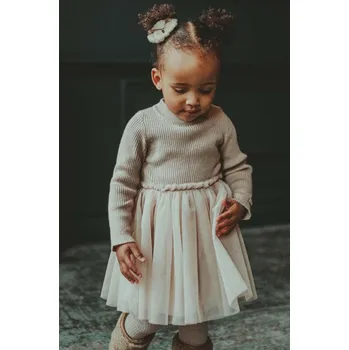 Dámské šaty Kojenecké šaty Donsje Lotus Dress 4043900.56.92 béžová 12X, vel. 86