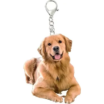 Přívěsek na klíče se zlatým retrívrem