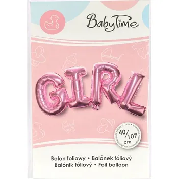 Fóliový balónek Arpex nápis Girl 40x107 cm růžový