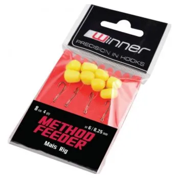 Method Feeder Mais Rig - 8cm / 4ks 0,22mm/č.10