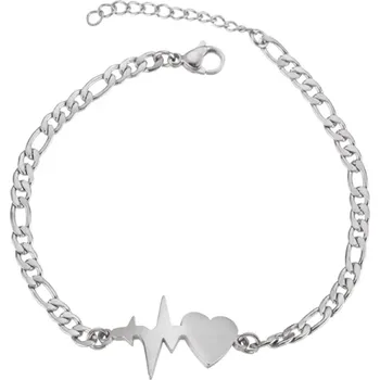 Náramek Náramek pulz a srdce (ocel)
