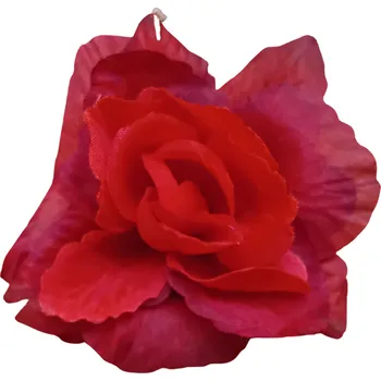 umělá květina Růže látková - vínová