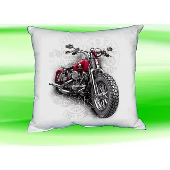 Dekorativní polštářek Polštářek s motorkou bílý (polštář 35x35 cm s motorkou)
