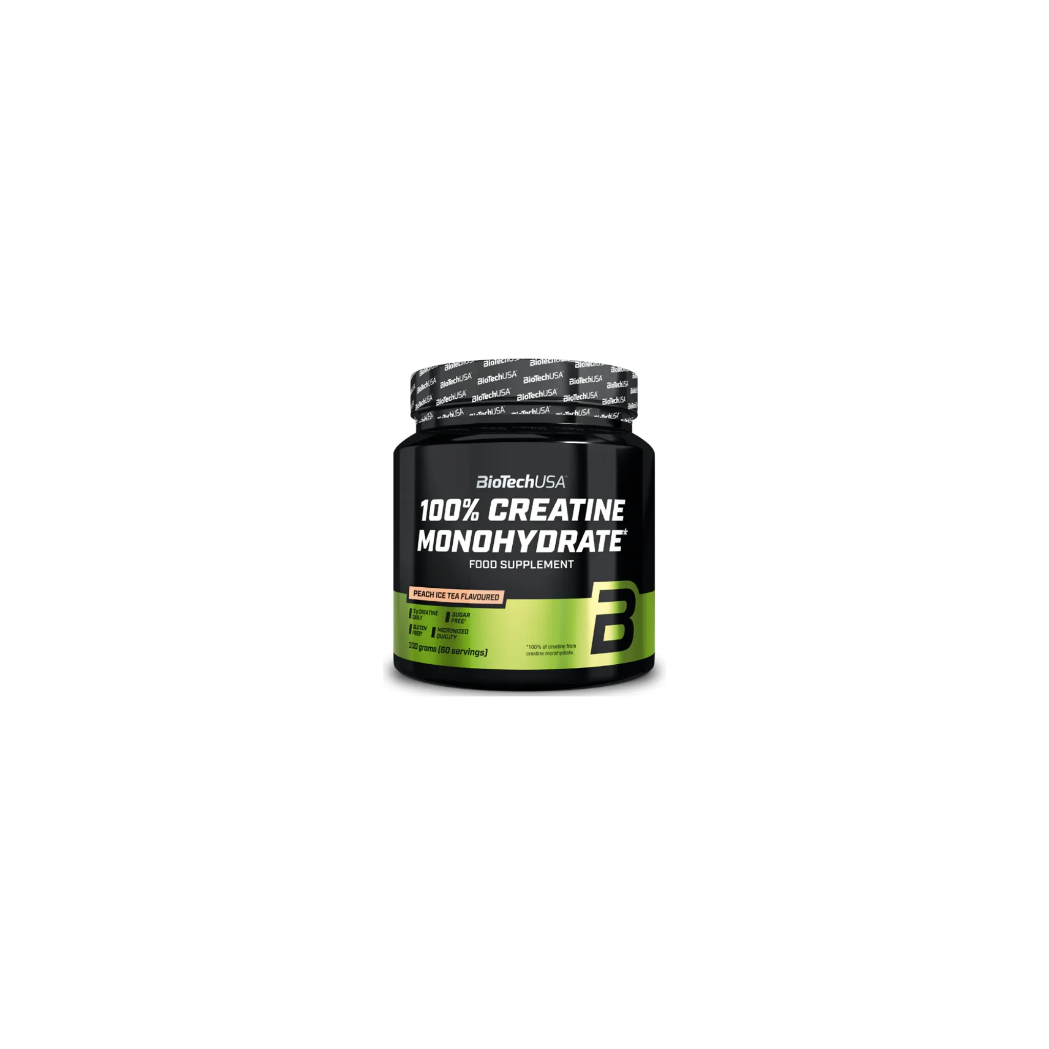 Fotografie 1 - Kreatin BioTechUSA 100% Creatine Monohydrate 300 g broskvový ledový čaj