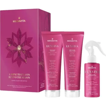 Kosmetická sada Medavita Luxviva dárková sada pro barvené vlasy (Limitovaná vánoční dárková sada)