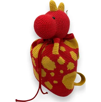 Handmade Dětský batůžek dinosaurus domácí výroba Barva: Oranžová