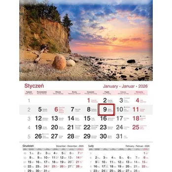 Kalendář Jednodílný kalendář Pláž LUCRUM KJ02