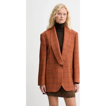 Dámské sako Sako s přídavkem vlny Weekend Max Mara MINTEA oranžová barva, 2525046036600 22X, vel. 36