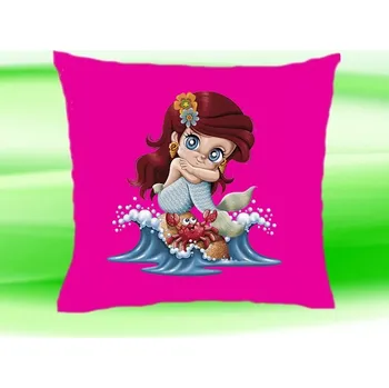 Dekorativní polštářek Polštářek princezna s jednorožcem růžový (dětský polštář 35x35 cm s princeznou a jednorožcem)