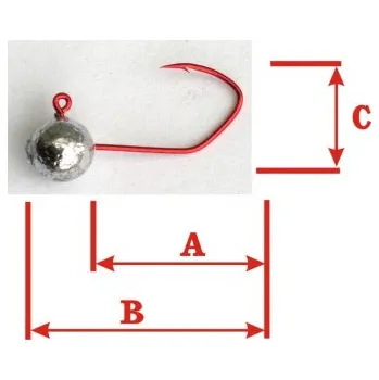 Rybářský háček Rybářské jigy VMC Matzuo červ. Háček 1,5g/vel.h 4