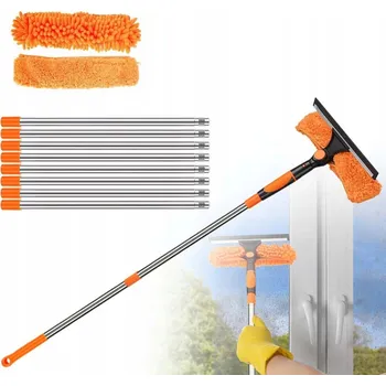 Vysavač na okno 2V1 TELESKOPICKÁ MYČKA OKEN 4,24M MOP STĚRKA NA OKNA BEZ ŠMOUH DLOUHÁ