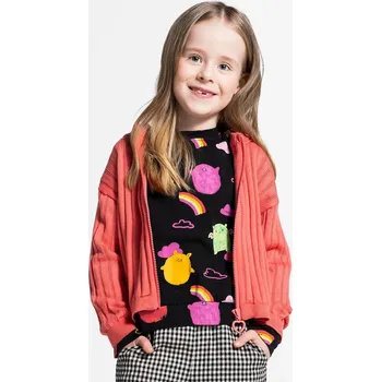 Chlapecká mikina Dětská mikina Coccodrillo černá barva, vzorovaná, REBEL GIRL KIDS WC5143105RGK 99X, vel. 104