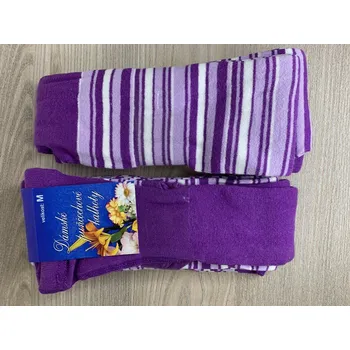 Dámské oblečení DOTEX D&D s.r.o Dámské / Dětské bavlněné punčocháče DOTEX - tenké pruhy Barva: Fialová, Velikost: Dětské (152-164)