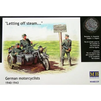 Plastikový model German motorcyclists (1940-43) - Master Box MB3539