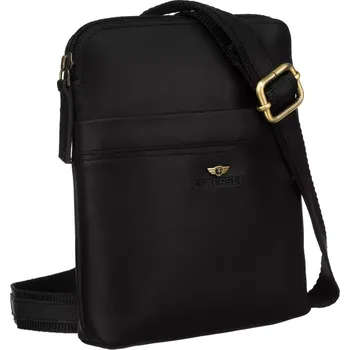 Pánská aktovka Peterson Pánská taška přes rameno kožená PTN 19004 BLACK