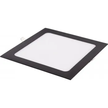 LED osvětlení T-LED LED panel 12W černý čtverec - vestavný - denní bílá