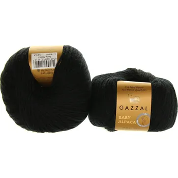 Příze Gazzal Baby Alpaca 46037 černá