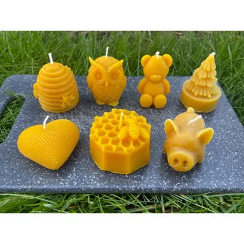 Svíčka Včelí svíčky malé, Figurka: Stromeček čajová svíčka