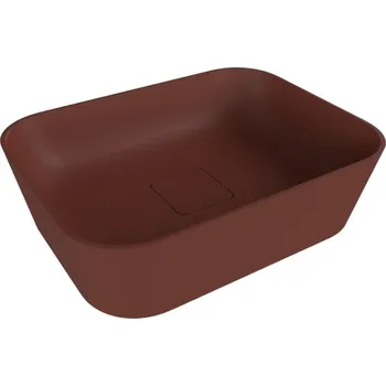 Umyvadlo Polysan Umyvadlo na desku Banera 49,5x34,5 cm hnědá mat bez přepadu 14596.71