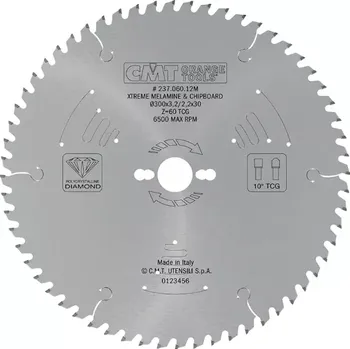Pilový kotouč Diamantový kotouč na lamino a DTD - D300x3,2 d30 Z96, - C23709612M, CMT Xtreme