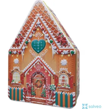 Dóza na potraviny Plechová dóza Perníková chaloupka 23 x 16 x 8 cm
