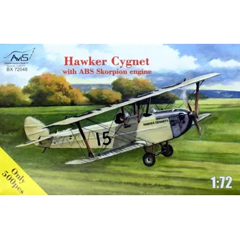 Plastikový model Hawker Cygnet w/ ABS Skorpion engine - Avis BX 72048