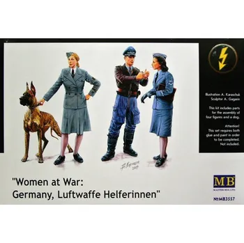 Plastikový model Women at War (Germany, Luftwaffe Helferinnen) - Master Box MB3557