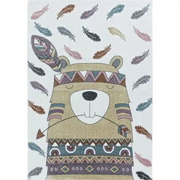 Koberec Dětský koberec Funny 2104 yellow: Kruh průměr 120 cm - SLEVA 1ks