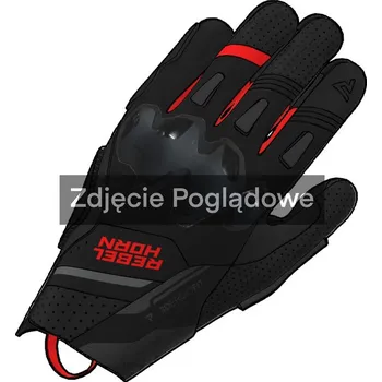 Moto rukavice REBELHORN rukavice DEFENDER black/red - L