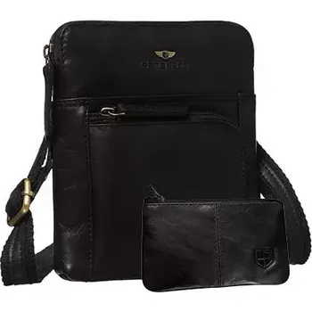 Pánská aktovka Peterson Kožená taška + pouzdro PTN 1904E-OPU Černá