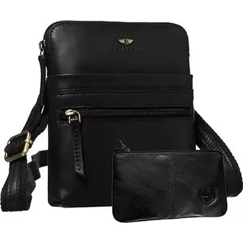 Pánská aktovka Peterson Kožená taška + pouzdro PTN 1901E-OPU Černá