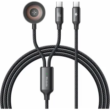Datový kabel Mcdodo CA-2200 2-in-1 USB-C cable + Apple Watch charger, 60W, 1.2m